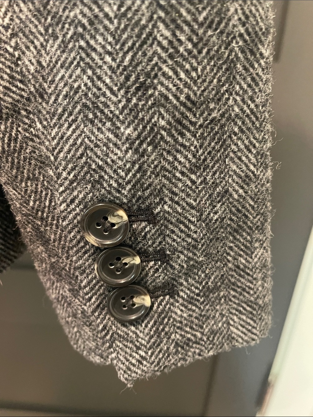Talbots Herringbone Wool Aberdeen Shetland Blazer Size 12 - Picture 7 of 10